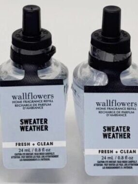Bath and Body Works Sweater Weather Wallflower Fragrance Refill Lot of 4